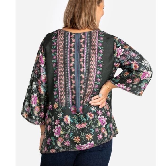 Johnny Was Carson Forza 100% Silk Top 3X - Picture 2 of 4